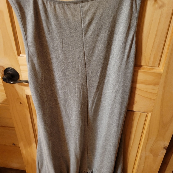 EMERY ROSE Summer Simple Solid Ruffle Hem Tank Dress - Picture 2 of 4